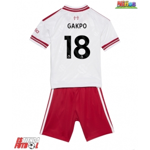 Liverpool Cody Gakpo #18 Segunda Equipación Niños 2026-27 Manga Corta (+ Pantalones cortos)
